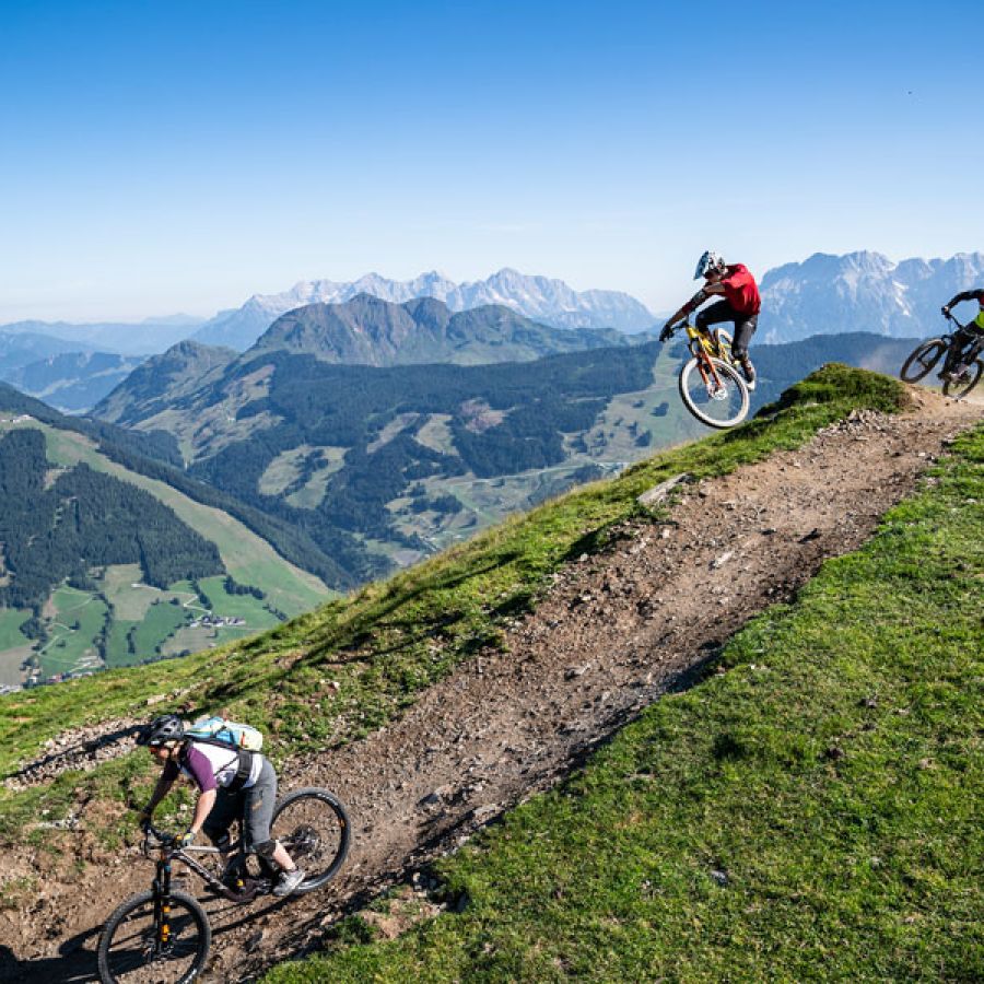 Downhill am Hacklbergtrail in Saalbach-Hinterglemm