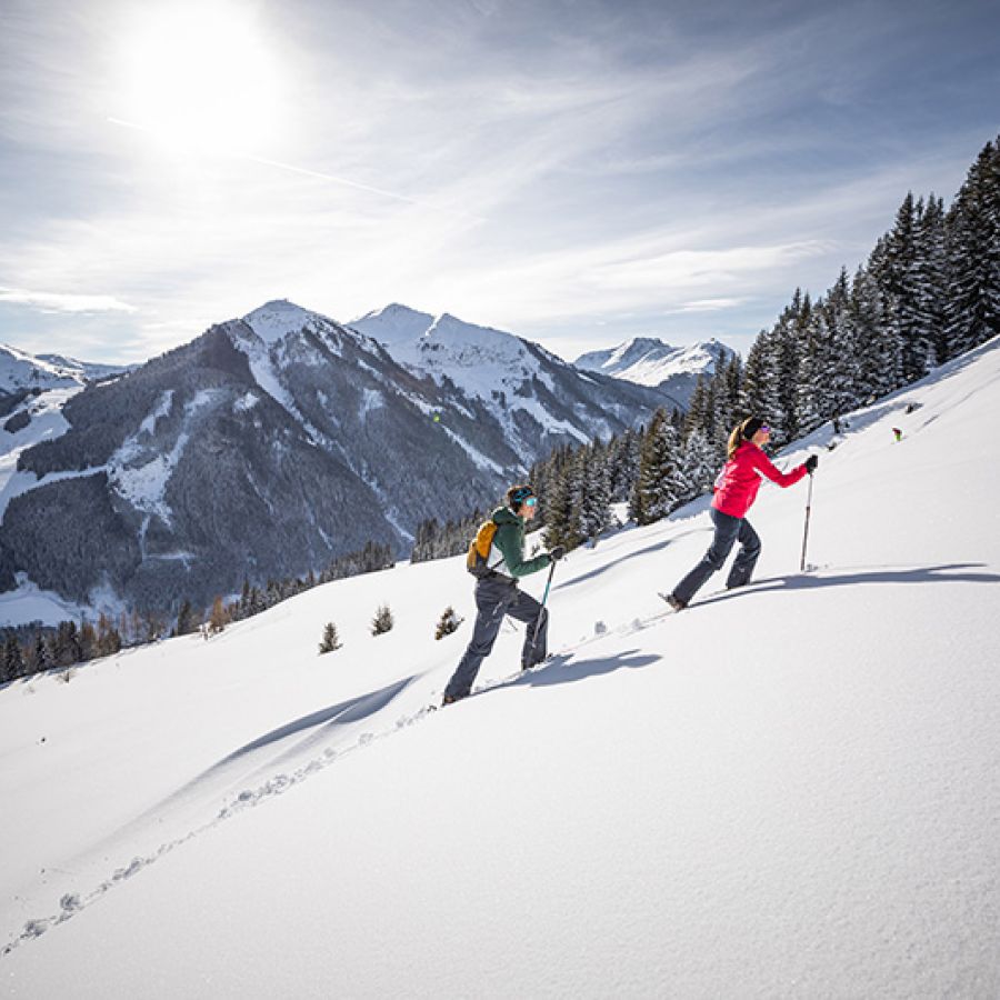 Mit den Schneeschuhen durch den Tiefschnee
