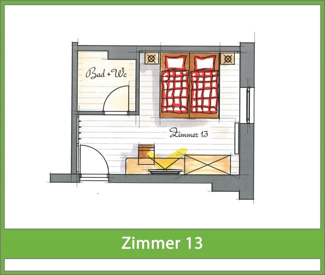 Grundriss Zimmer 13