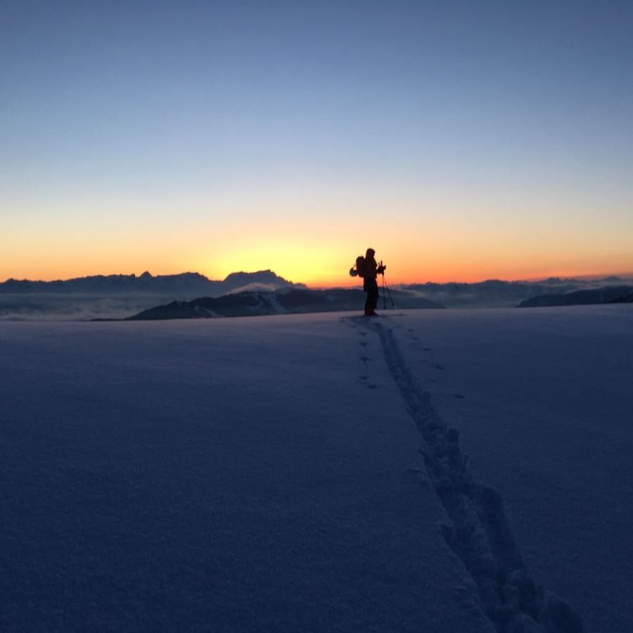 Skitour bei Sonnenaufgang in Saalbach-Hinterglemm