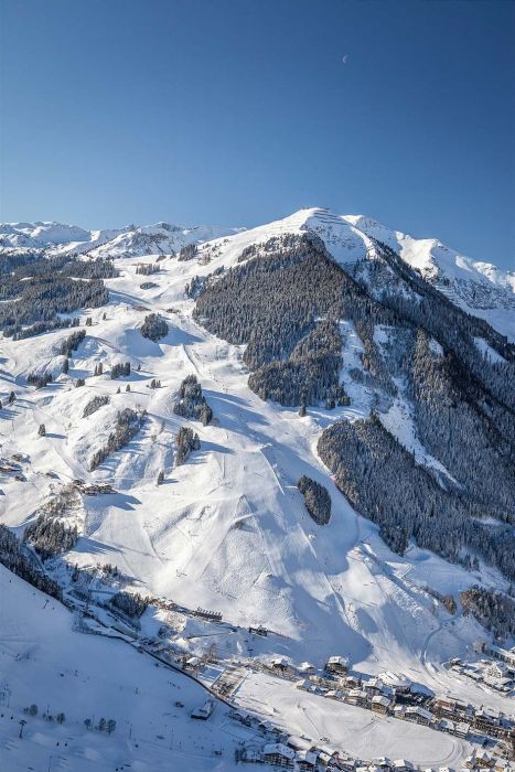 Der WM Berg Zwölferkogel auf dem alle Bewerbe der FIS alpinen Ski WM 2025 ausgetragen werden