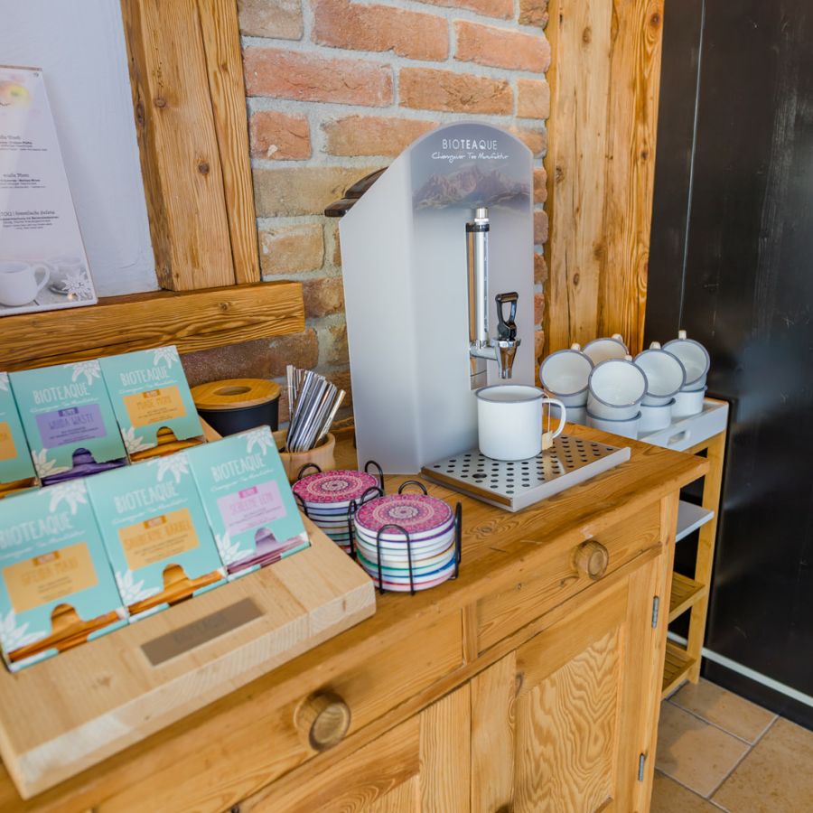 Teebar in unserem Wellnessbereich - Bioteaque