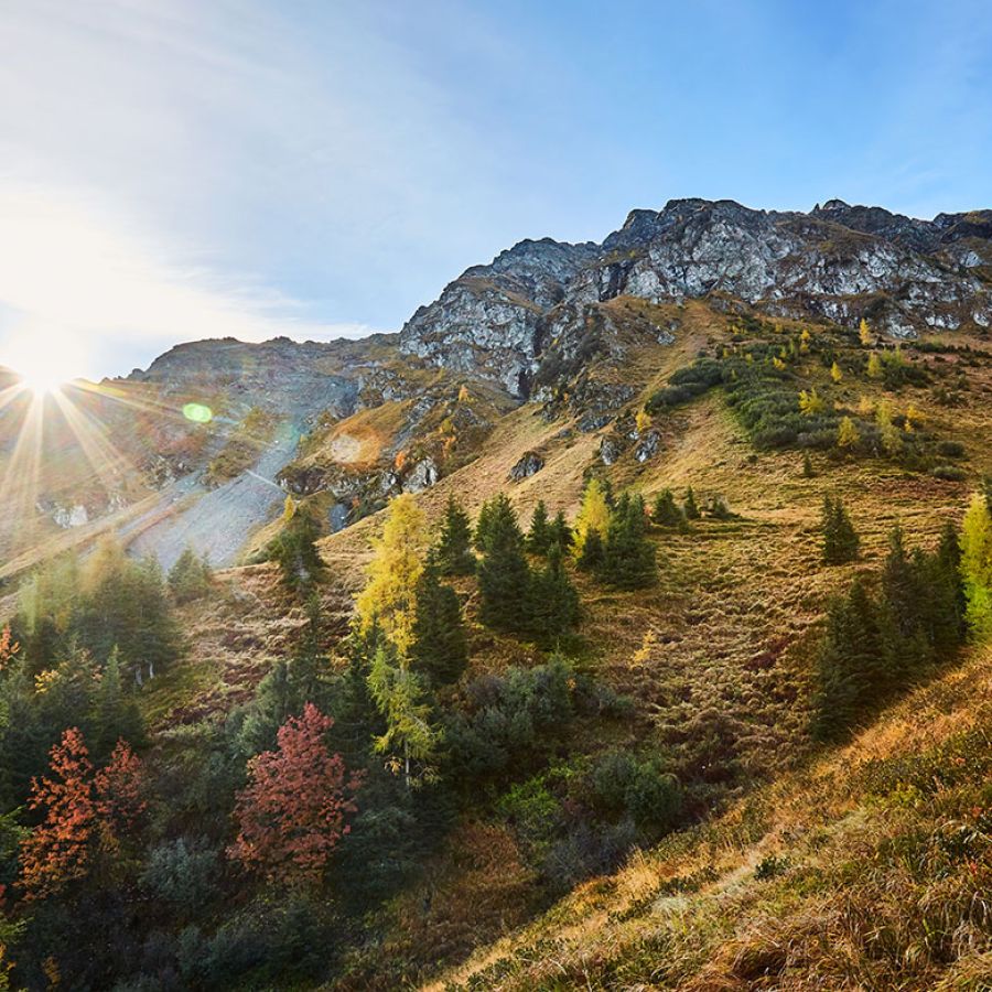 Sonnenaufgang im Talschluss