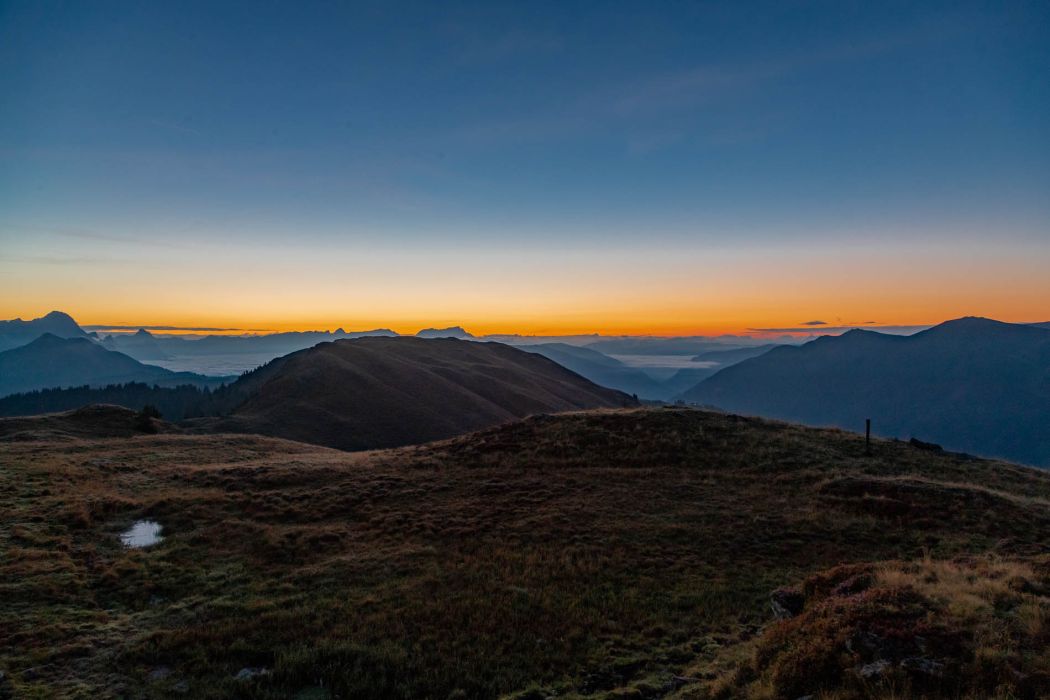 Herbstliche Sonnenaufgangswanderung zur Hochalmspitze