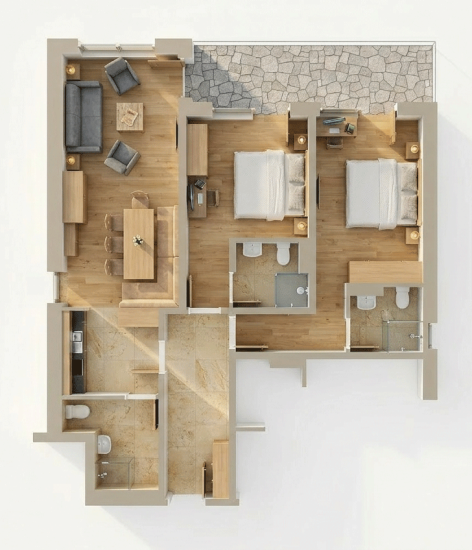 Grundriss der Ferienwohnung 10