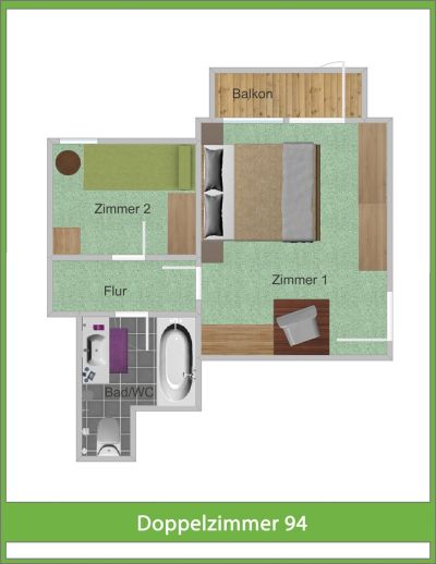 Grundriss von Zimmer 94