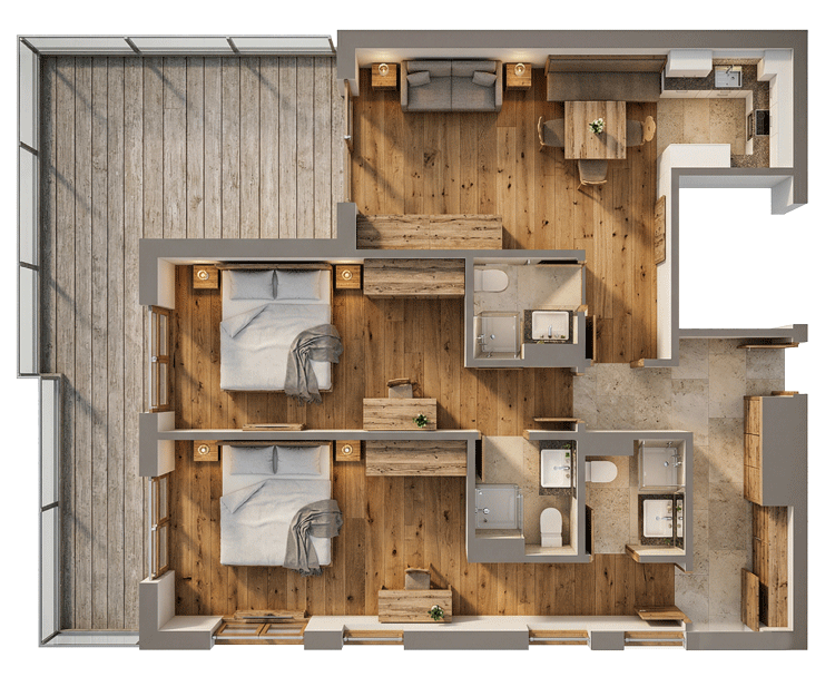 Grundriss der Ferienwohnung 30
