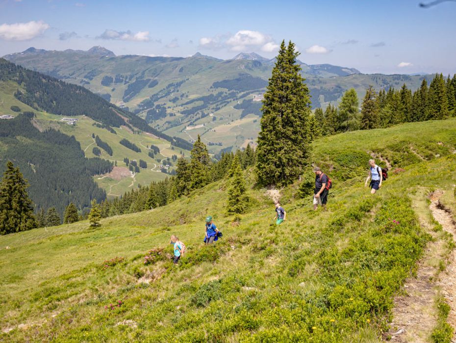 Familienwanderung zur Hacklbergalm in Hinterglemm